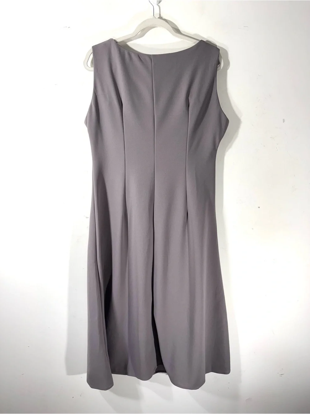 Embroidered Midi Dress And Jacket Sz Large wedding guest tea party gray pink